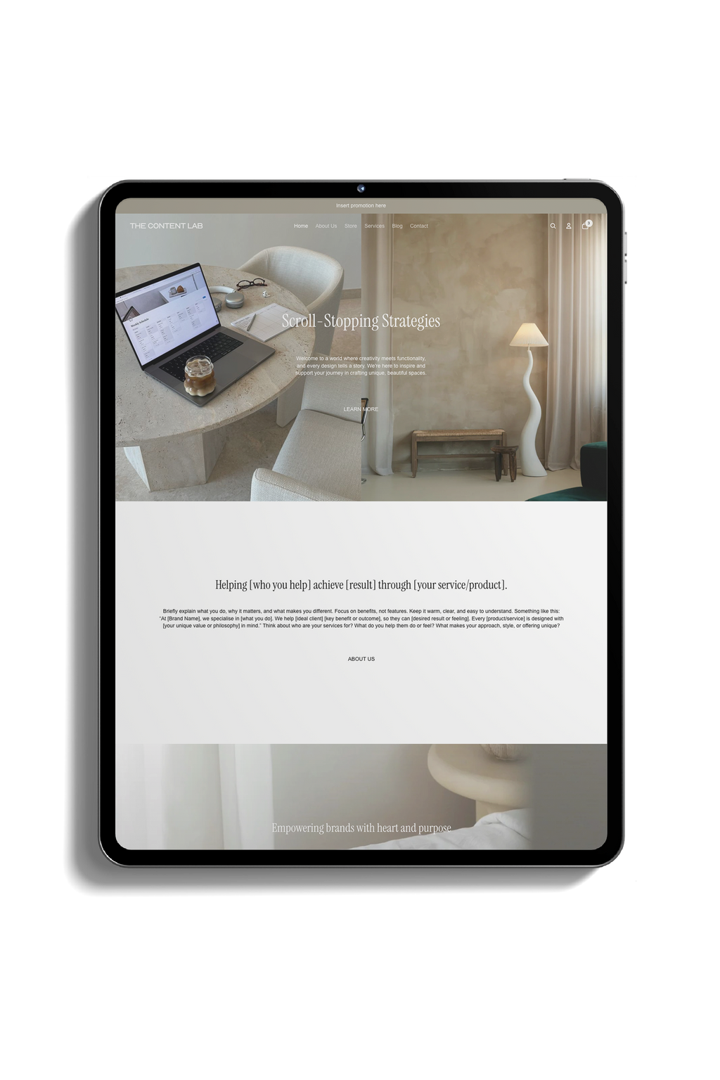 The Content Lab Shopify Template