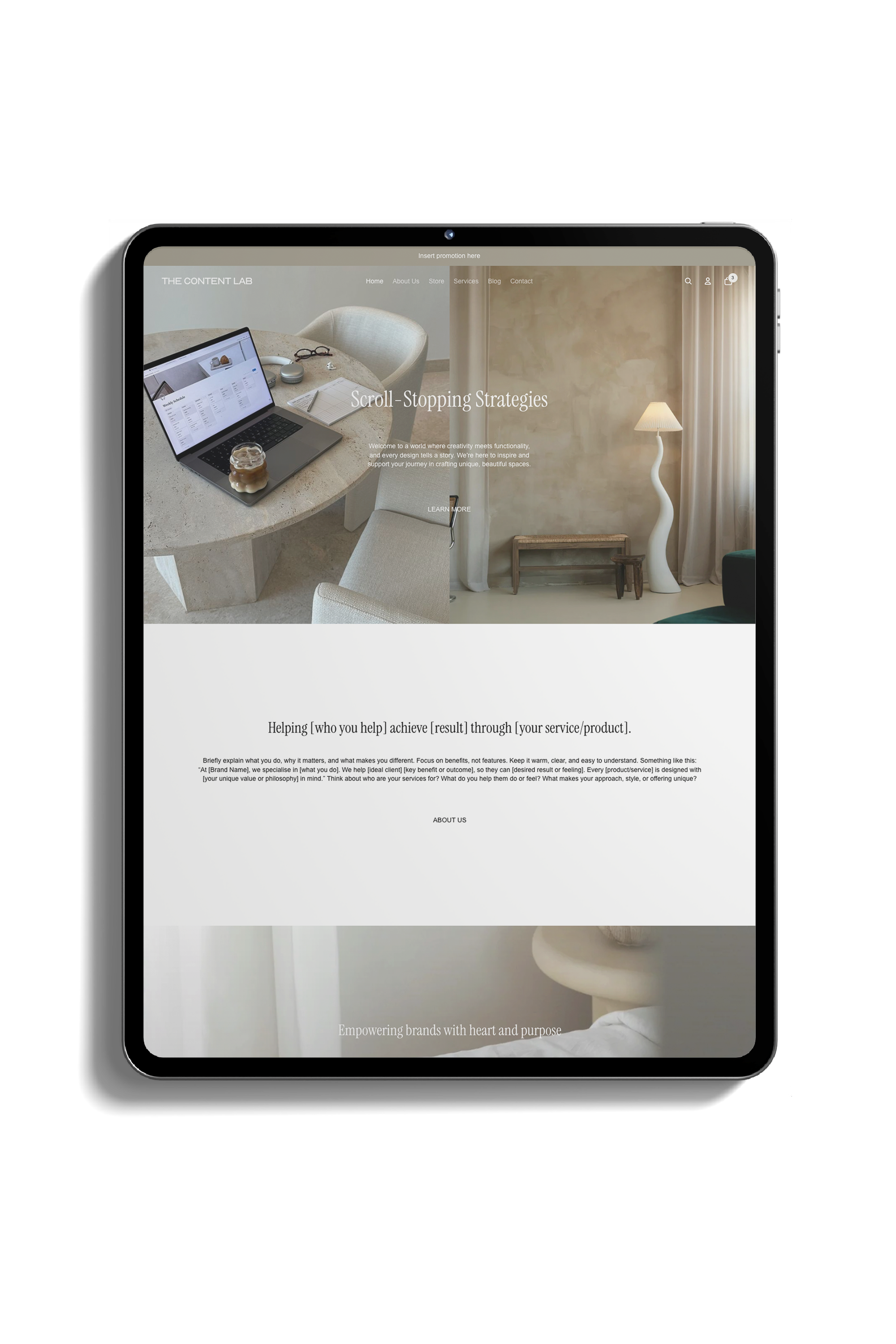 The Content Lab Shopify Template